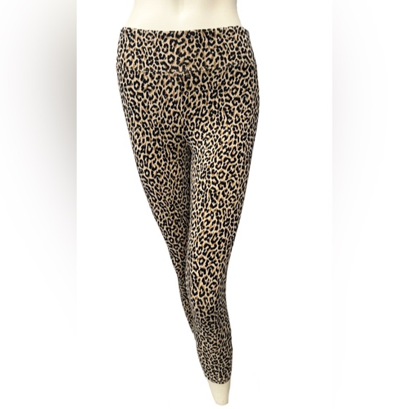 J.Crew Women’s Small Leopard Print Stretch Leggings Tan Black Animal Print - Picture 1 of 10